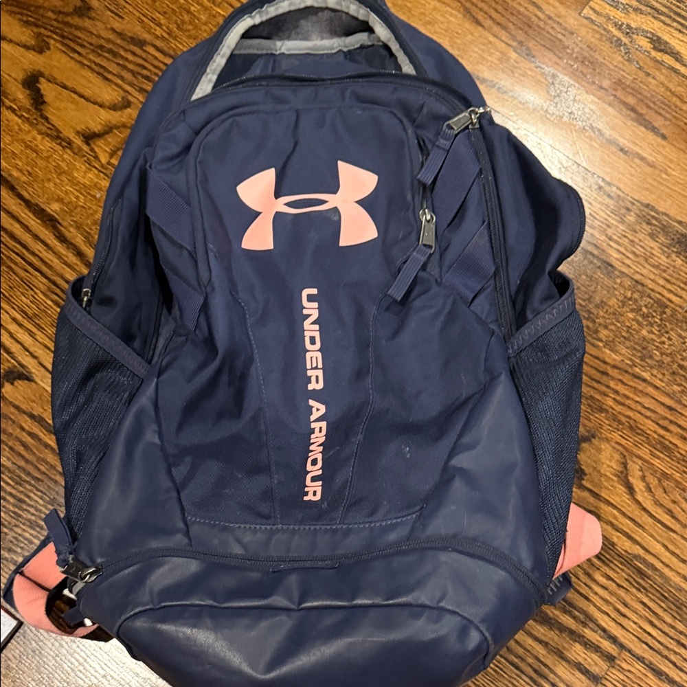 Under Armour Navy Backpack with Pink Accents - Picture 6 of 6